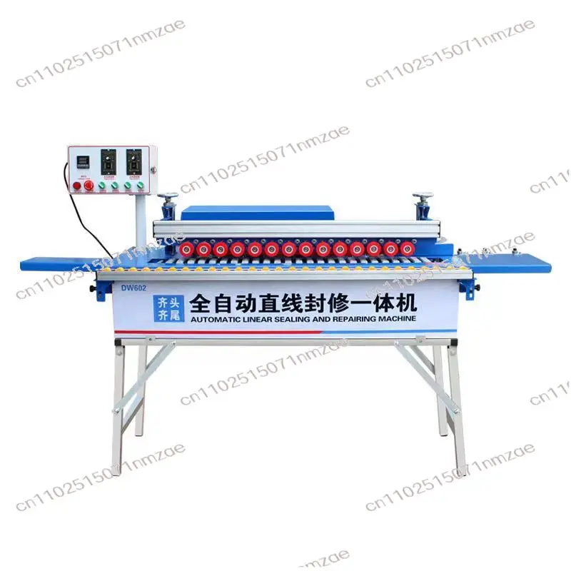 Automatic Edge Banding Machine, Small Woodworking Straight & Curved Edge Banding Trimming All-In-One Machine for Home Decoration