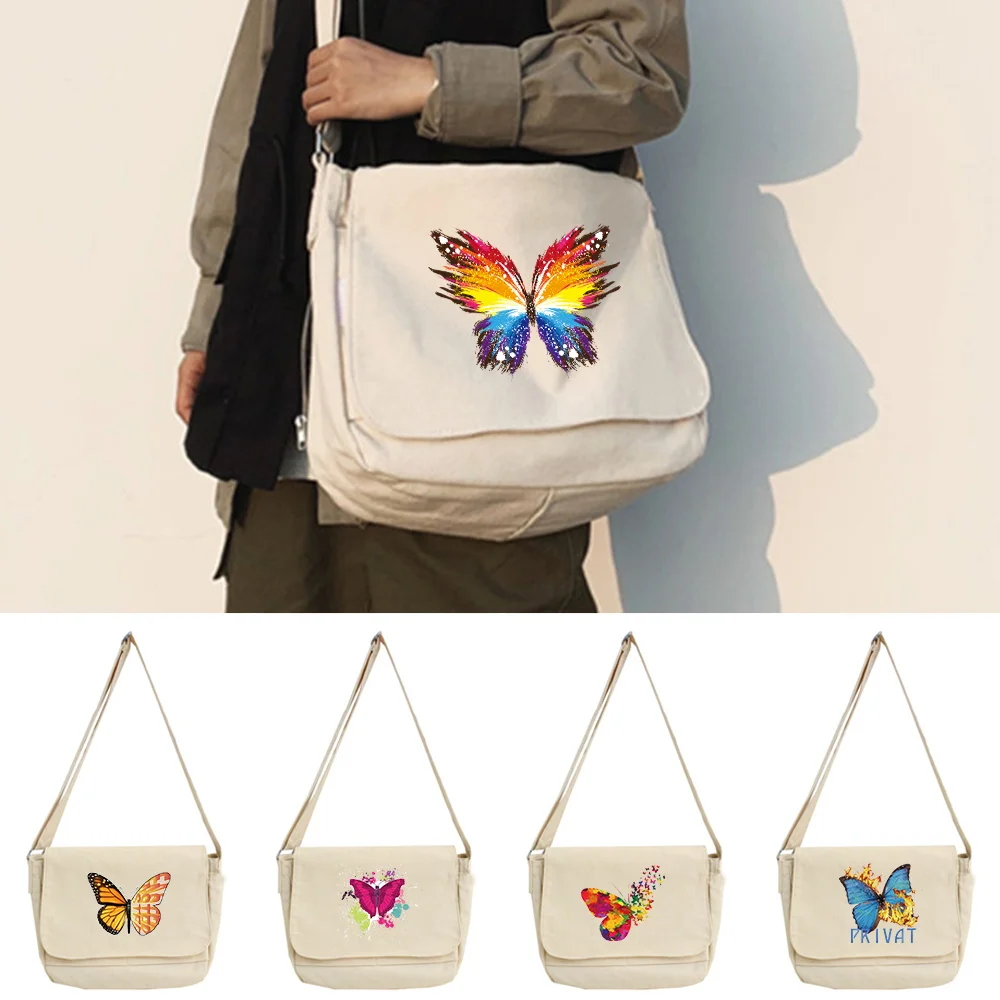

Large-capacity Shoulder Bag Butterfly Fashion Pattern Joker Crossbody Multifunctional Adjustable Shoulder Strap Commuter Bag