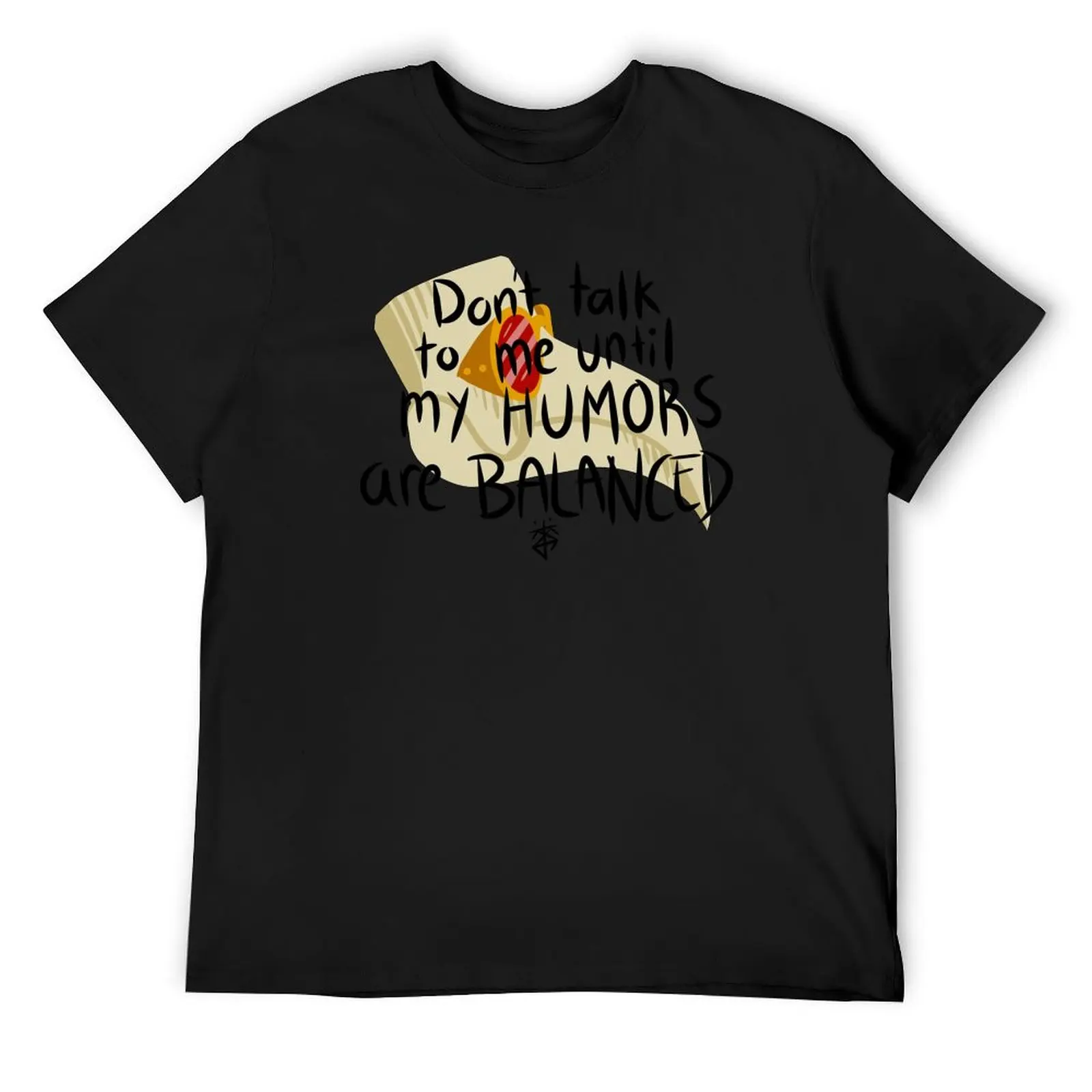 Humors - Black Text T-Shirt Short sleeve tee animal prinfor boys quick drying t shirt men