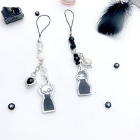 Creative Satosugu-frisado Keychain Handmade Matching Gojo e Geto Car Hanging Chain Hundreds of cell phone chain car charm