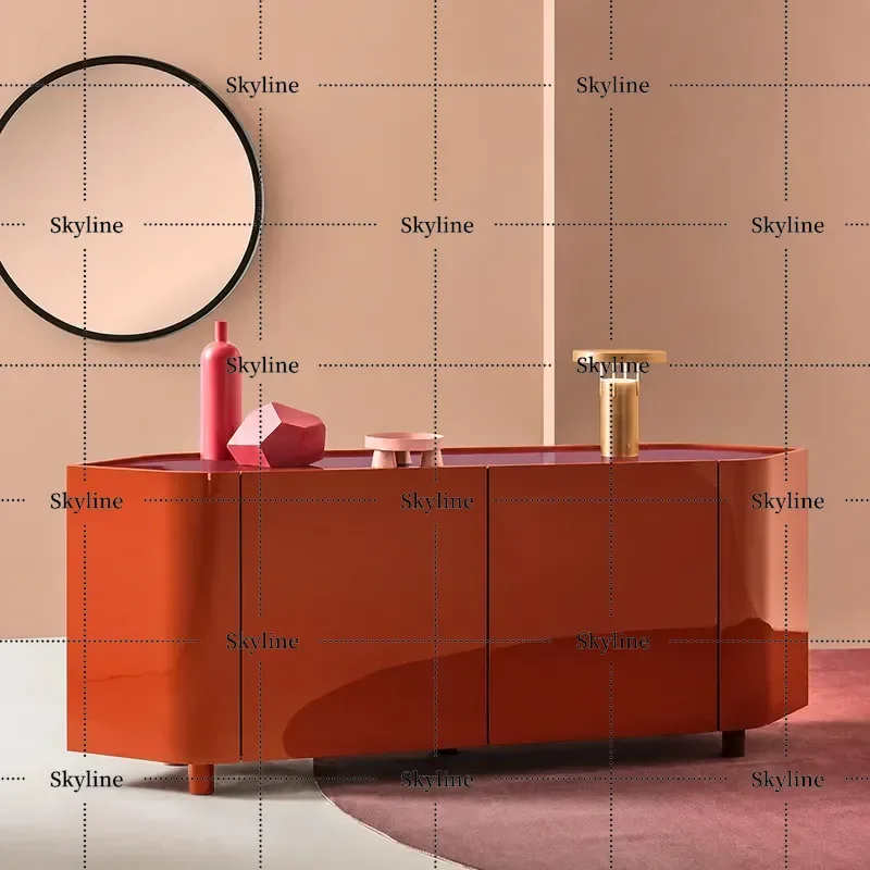 Nordic Italian Dining Sideboard, Modern Simple Storage Cabinet for Living Room Entrance