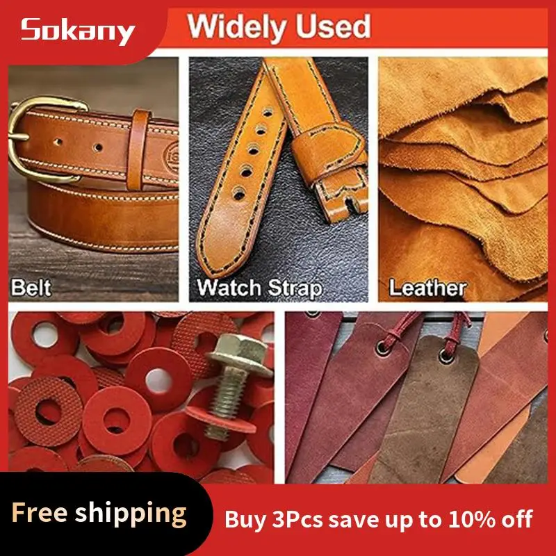 A59E-12 PCS Hollow หนัง Punch ชุด 1/8-3/48 นิ้ว (3-19 มม.) Heavy Duty รอบ Hole Punch ชุดสําหรับนาฬิกาผ้าเข็มขัดปะเก็น Du