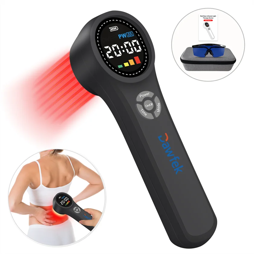 Dawfek Cold Laser Therapy Wand 660nm 810nm 980nm LLLT Low Level Laser Therapy Device for Muscle Aches Wound Injuries Sciatica