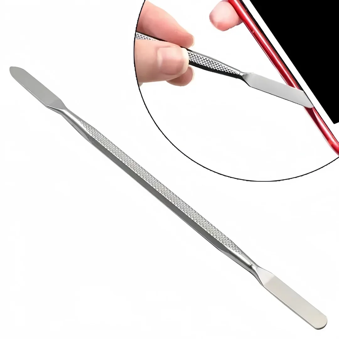 

1 шт., стоматологический скребок для цемента с двойной головкой, реставрация зубов, наполнитель из смолы, инструмент для смешивания из нержавеющей стали, круглый наконечник, стоматологический скребок