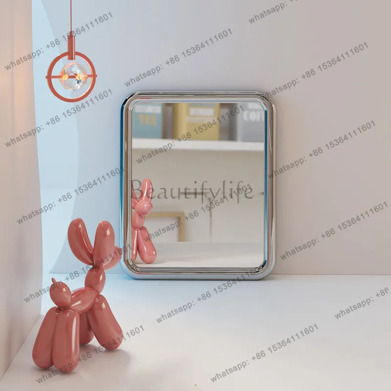 Zj. Non-deforming winter wood dressing mirror wall-mounted special-shaped classic cloakroom European style