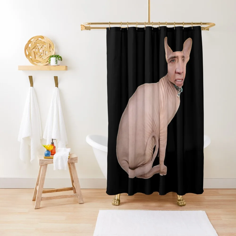

Nicholas Cage Cat Cat Lovers, Cat Owner Gift, Pet Love T-shirt Shower Curtain Bathroom Accessories Cover Curtain