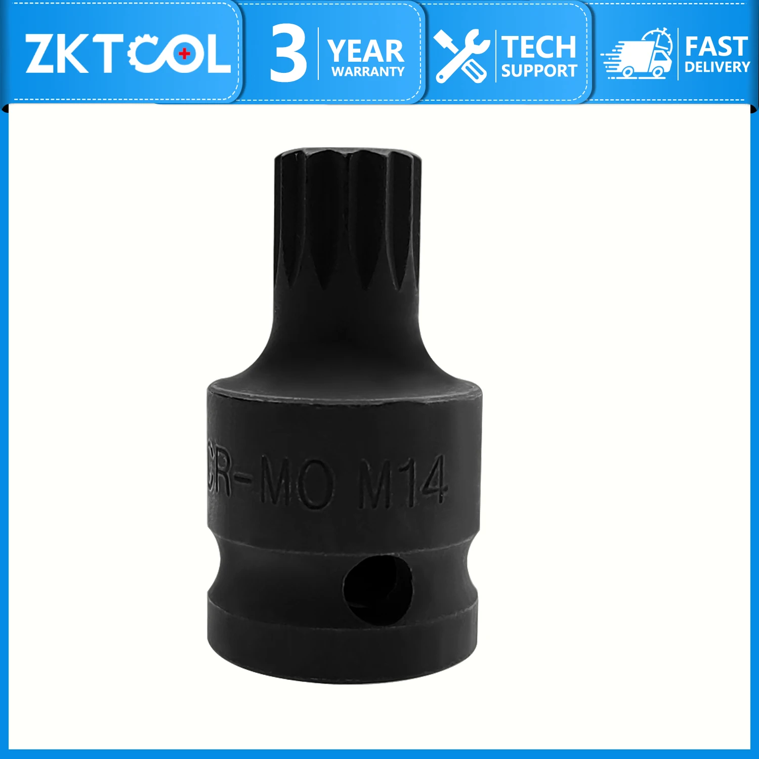 Short M14 socket rear brake caliper socket, swivel thread black, rear brake caliper socket suitable for Volkswagen Audi