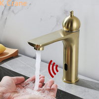 Infrared Motion Sensor Touchless Faucet Bathroom Hot Cold Mixer Stainless Steel Tap Basin Sink Deck Mount Induction Modern Grifo