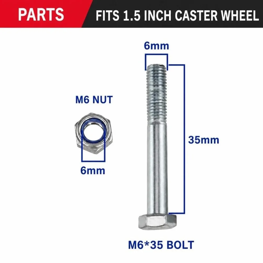 Sturdy Double Bearings Caster Wheel Orange Wear Resistance Replacement Wheel High Load Capacity PVC Wheel Furniture Use