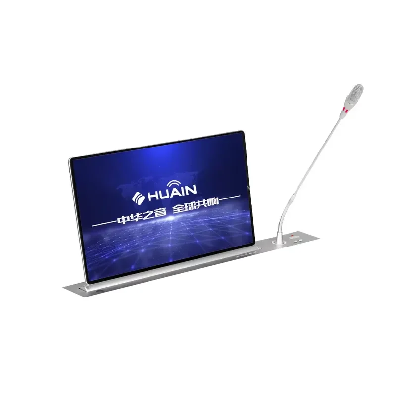 Motorized Lift LCD Interactive 15.6-inch Paperless Conference System With Microphone