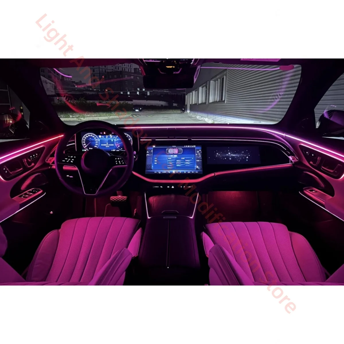 لمرسيدس بنز الفئة E W214 LED مصباح الغلاف الجوي سيارة الإضاءة الداخلية ترقية قطع غيار السيارات مضيئة مصبغة من خلال الضوء الخلفي