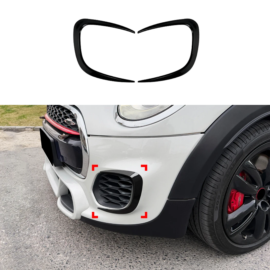 Image of Für Mini Cooper JCW F55 F56 F57 2014-2021 Auto Frontstoßstange Splitter Seitenspoiler Lufteinlass Windmesser Karosserie-Kit 2015 2016 2017