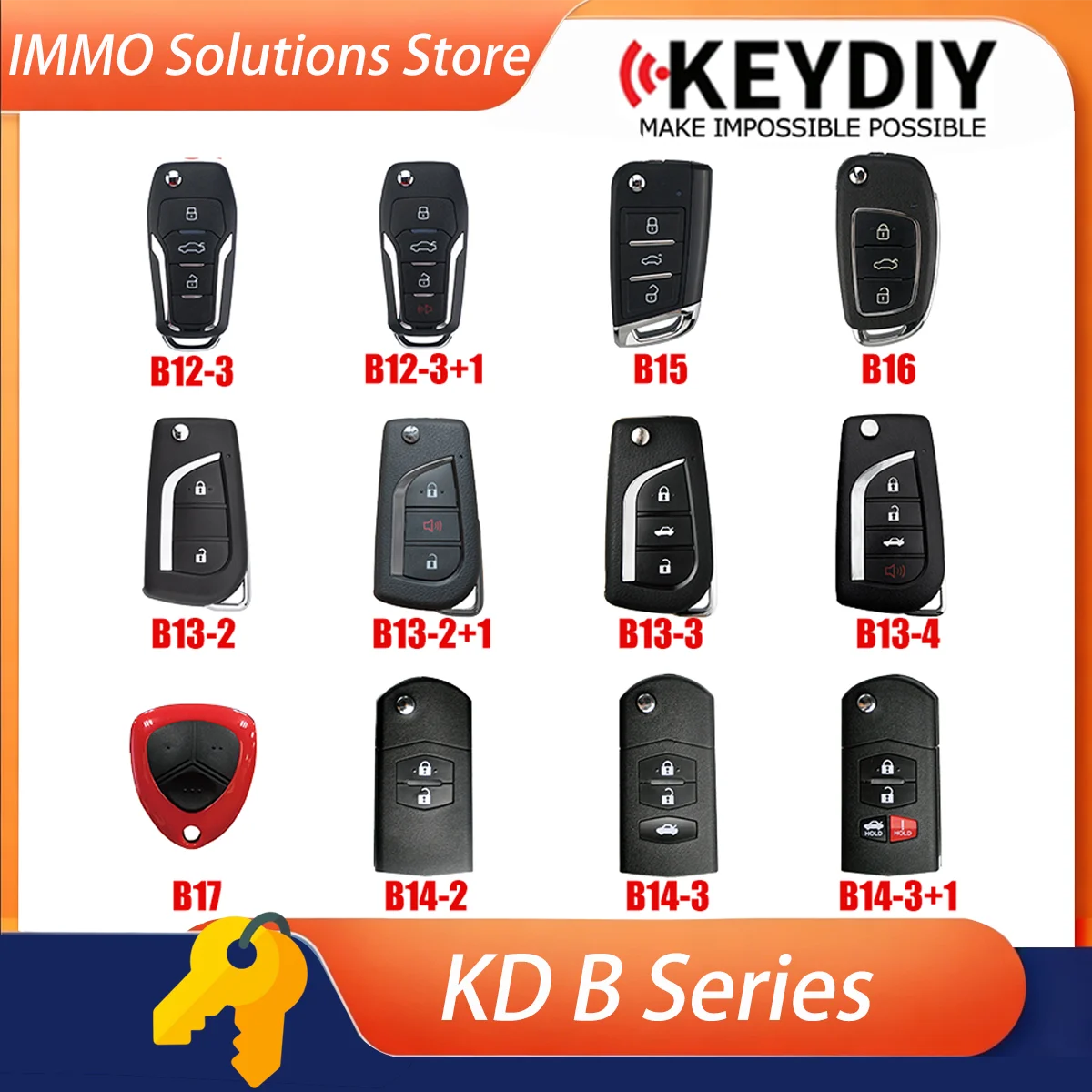 2PCS KEYDIY B Series Key B12-3 B12-3+1 B13-2 B13-2+1 B13-3 B13-4 B14-2 B14-3 B14-3+1 B15 B16 B17