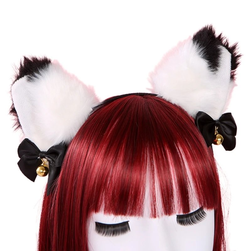 for Cat Ears Headbands for Women Bells Cosplay Headwear Lovely Hair Props