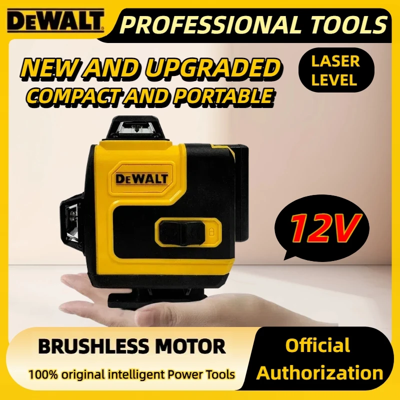 

Dewalt Original 16 Lines Rechargeable Professional Meter Laser Level 3 Sides*360 Degree Vertical Horizontal Green Light