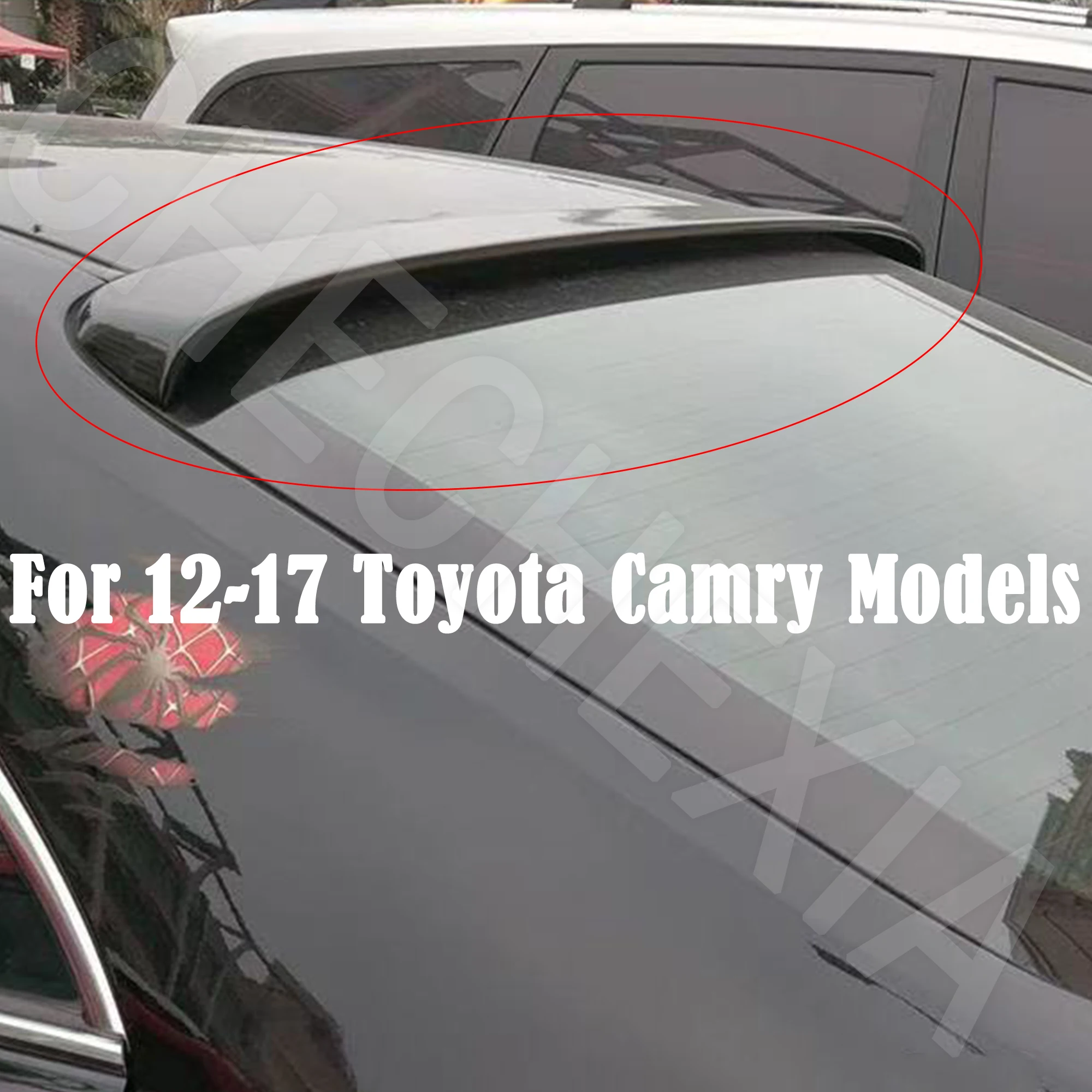 

For 2012-2017 Toyota Camry Rear Roof Spoiler ABS Material Carbon Fiber Look High Quality Car Modification Accessories Rear Wing