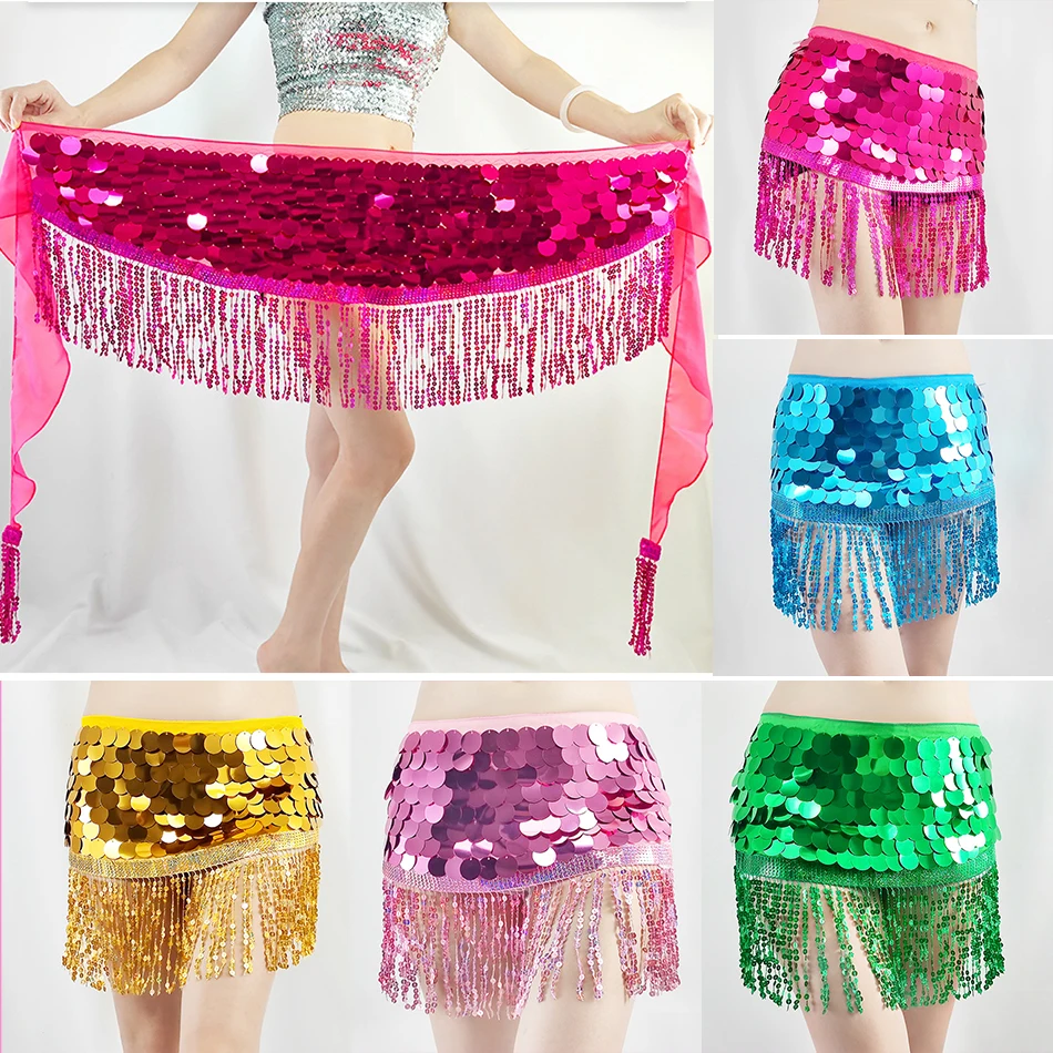 ベリーダンスヒップスカーフ女性のためのタッセルヒップラップジャズダンスウエストチェーンベルトダンス練習小道具衣装スーツ