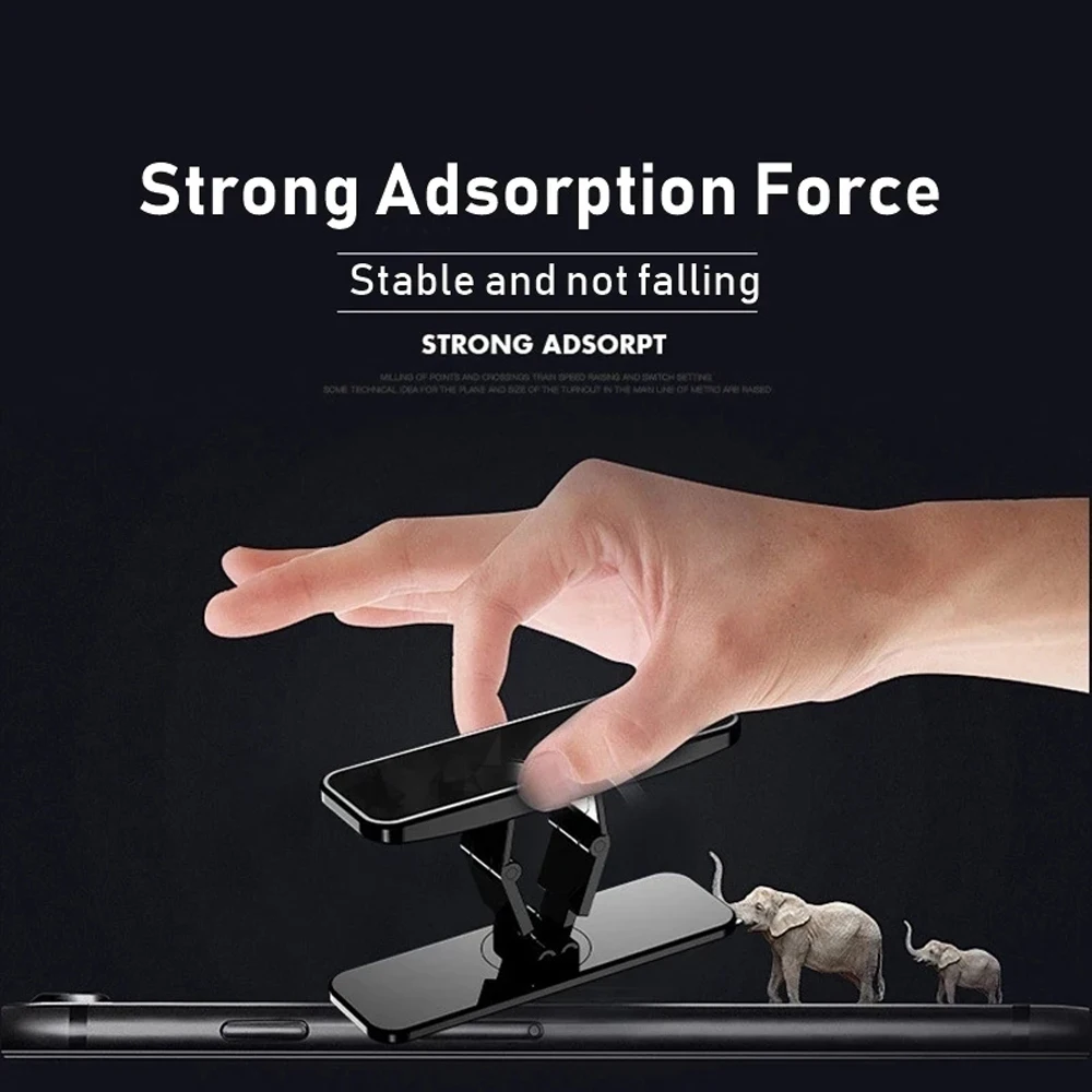 Luxury Mini Phone Holder 360° Rotating Invisible Metal Folding Phone Buckle Mobile Phone Kickstand Bracket Desktop Phone Bracket