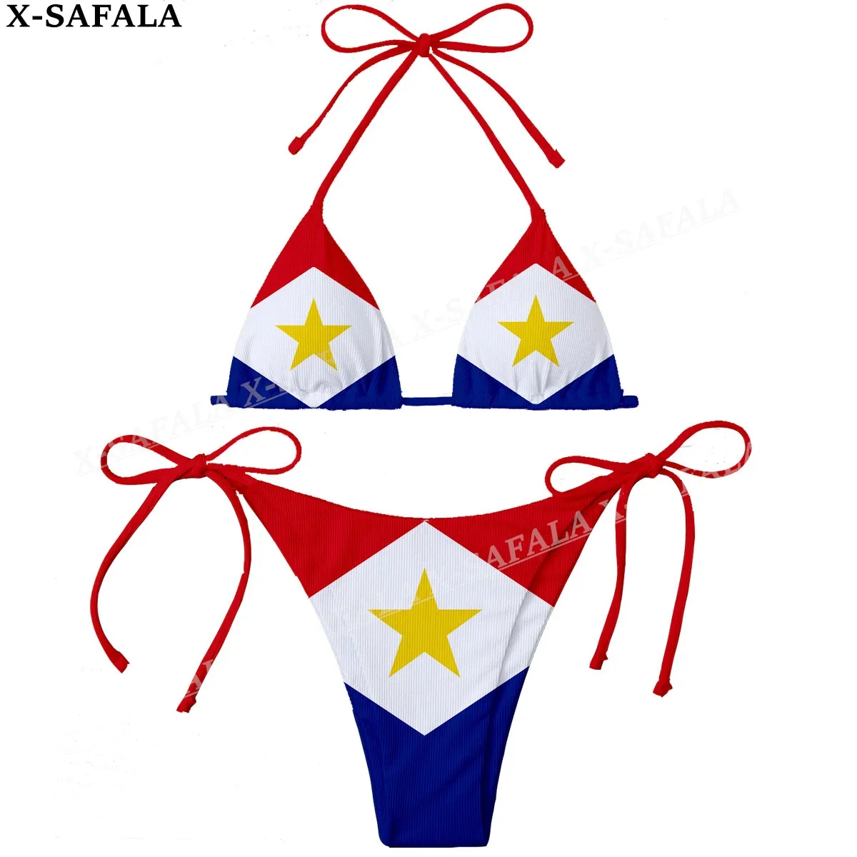 Saba Country Flag 3D Print Women Micro Sexy Bikini Bra Set Summer Beachwear Sexy Beach Two Pieces Bathing Suits Swimwear