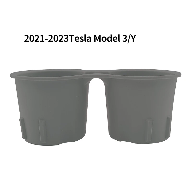 Voor Tesla Model 3/Y Grijze Console Bekerhouder Insert - Upgrade 2021-2023 Accessoires Antislip Siliconen Center Consoles Cup Holde
