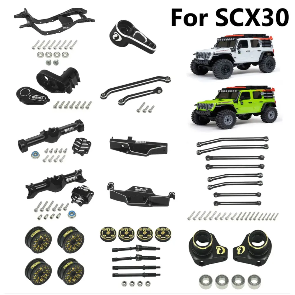 Hobby Details  Axial SCX30 Upgrading Parts （12 IN 1 SET）Black