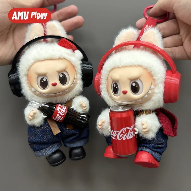 Ropa para muñecas, accesorios DIY, tela para tirar, Factor de felicidad de Cola, conjunto de ropa Labubu, traje para muñecas con zapatos