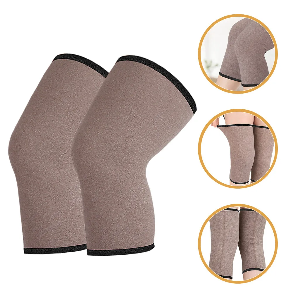 1Pair Warm Knee Brace Breathable Knee Protector Thermal Insulated Sleeve for Winter Sports Outdoor Fitness Cycling Ice Fishing