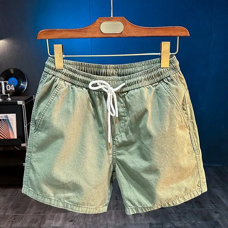 

Summer New Three Part Shorts Men's Pure Cotton Casual Simple Versatile Trend Loose Comfortable Solid Color Outerwear