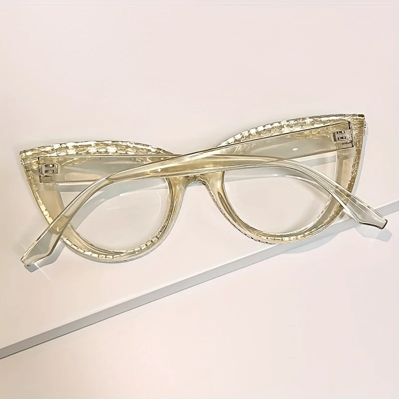 2pcs Elegant Cat Eye Reading Glasses Women, Blue Light Blocking with Rhinestone Accents, Fashionable Full Frame  1.0 to  4.0