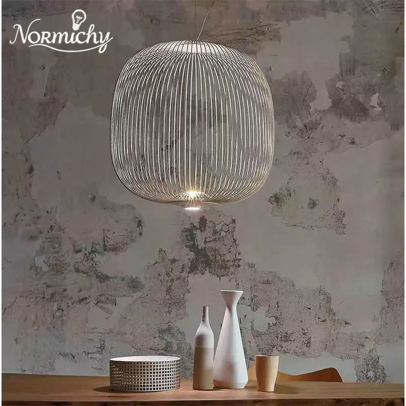 2026 Designer New Pendant Light Birdcage Design LED Chandelier Dining Bar Hotel Luxury Home Decoration Lighting Changeable