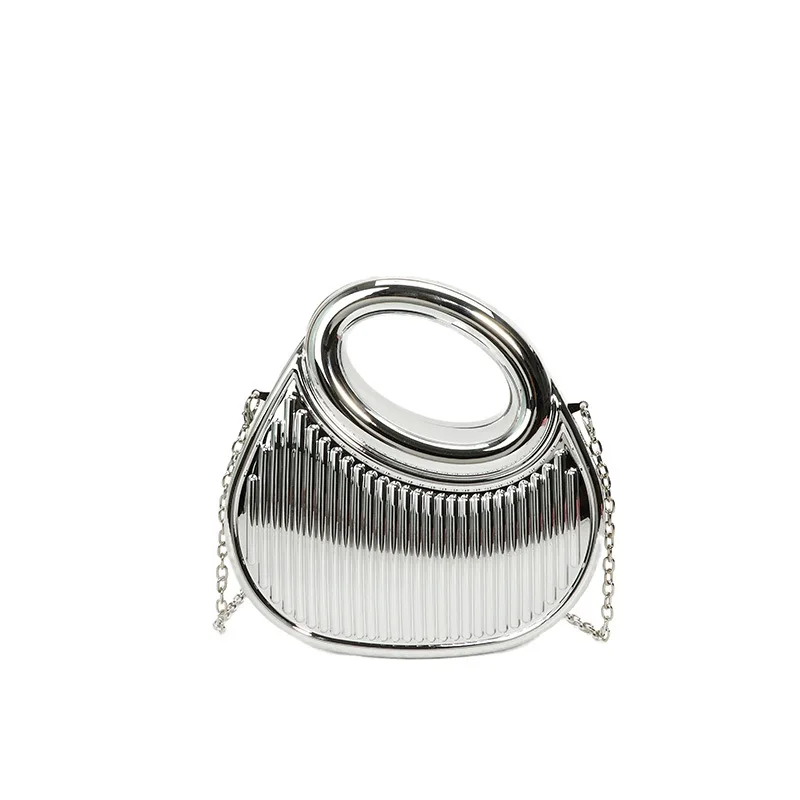 

Acrylic Shell Crossbody Shoulder Bag Women Fashion Metal Shiny Party Evening Handbag Small Flap Clutch Bag Ins Ladies Purses