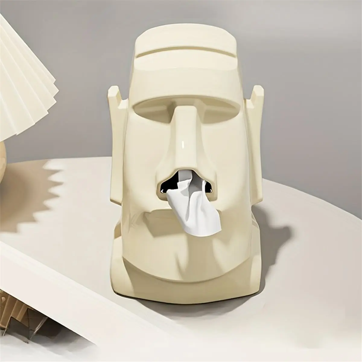 Multi-use Gear Household Tissue Box Pretty Stone Figure Paper Towel Box Living Room Bedroom Table Decorative Minimalist Modern S