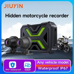 JIUYIN Dual Motorcycle DVR 1080P Action Camera WiFi Smart Connect Front Rear View Waterproof Dash Cam