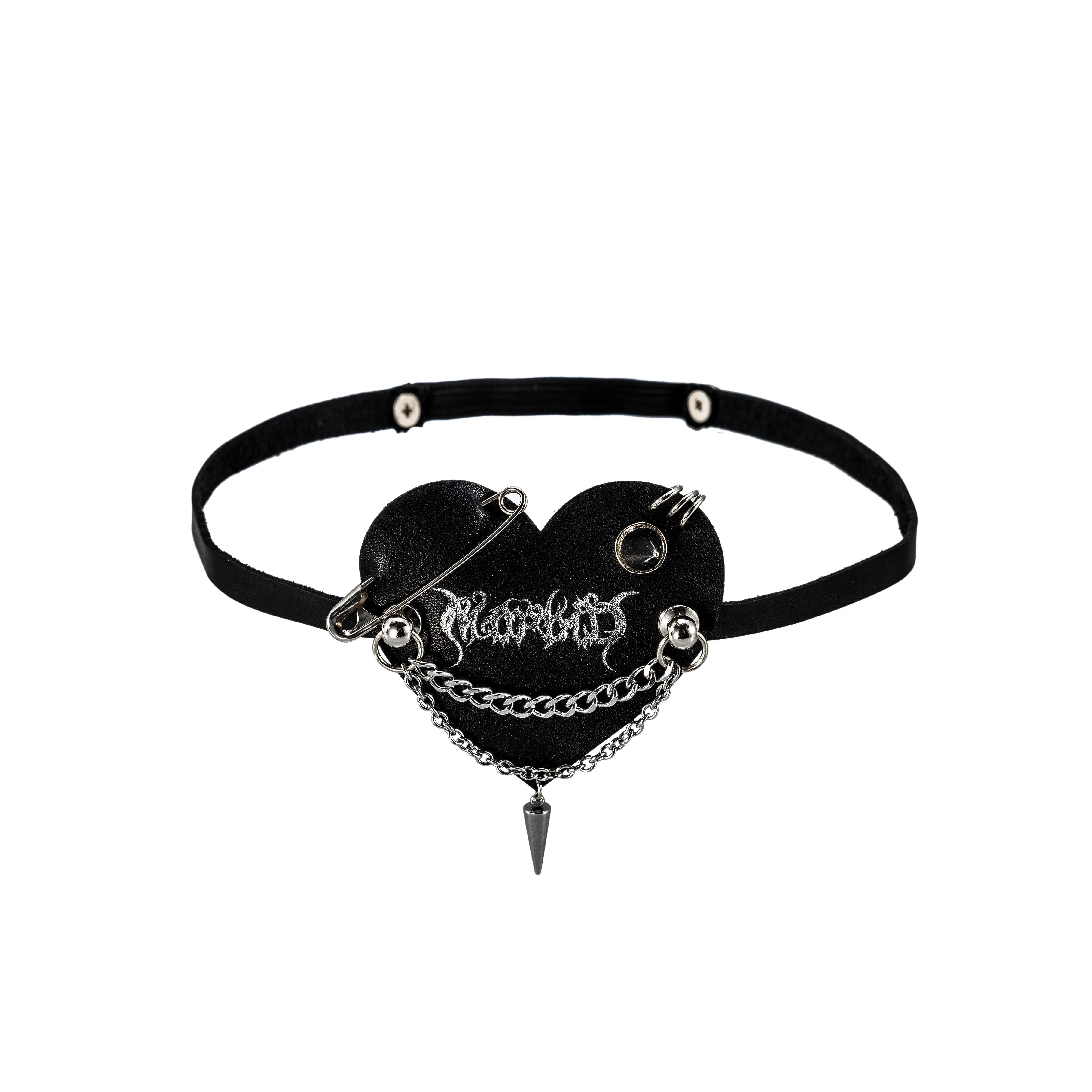 2025 vendita calda Harajuku Gothic Punk Rock Love Rivet Chain Black Eye Patch Donna Ragazza Y2k Accessorio Cosplay