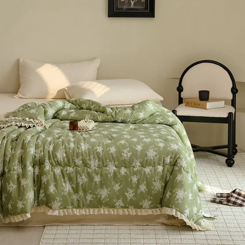 version of cloud marshmallow knitted cotton lace machine washable soybean fiber quilt core four seasons sleeping naked quilt