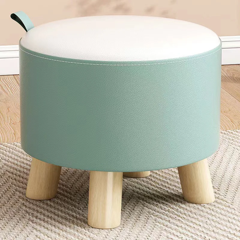 Creative Household Low Stools Nordic Living Room Stool Sofa Footstep Stool  Doorstep Shoe Changing Stools Solid Wood Ottomans