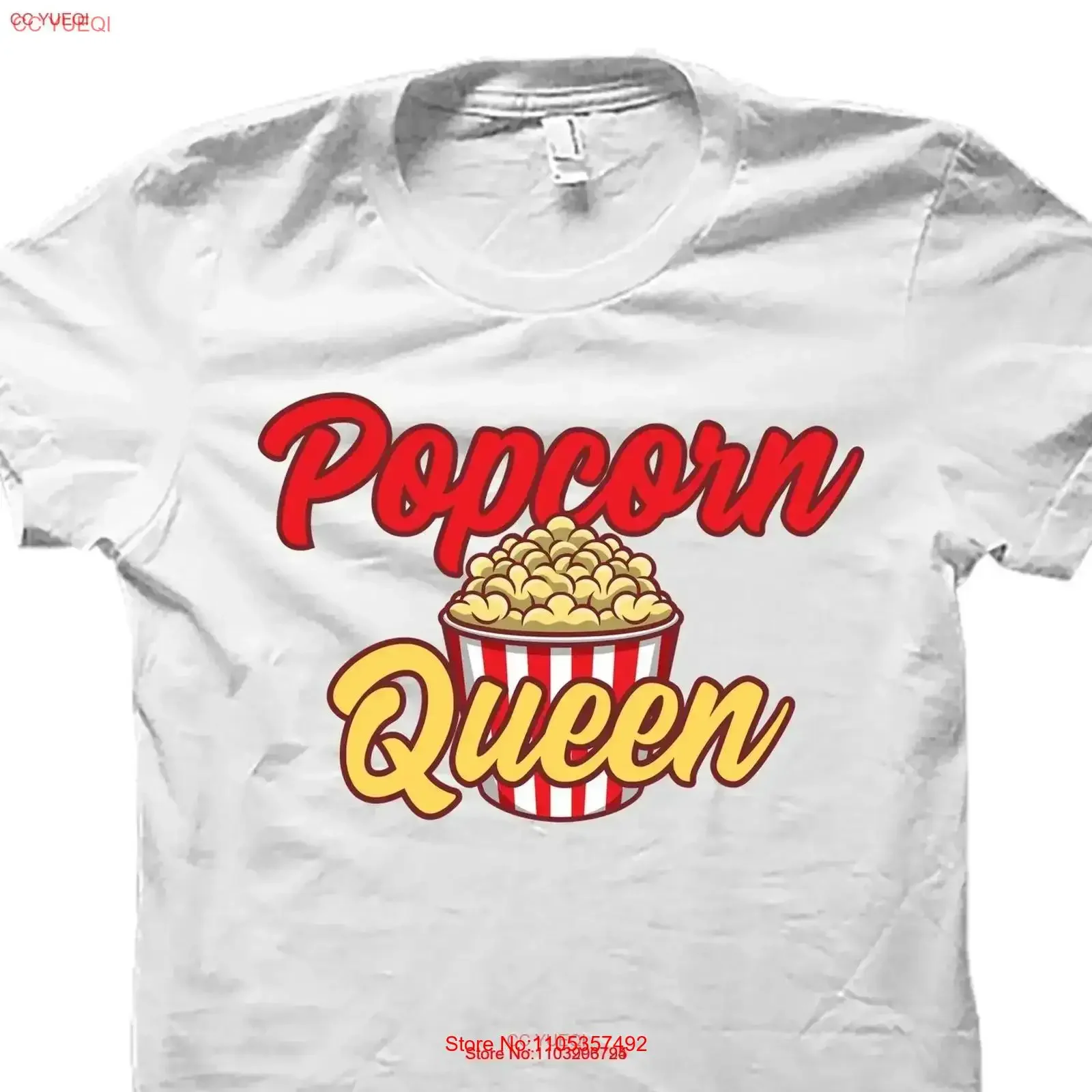 Popcorn T Shirt Movie Night Popped Corn Lover Funny OS4559 vintage Washed streetwear homme Top For Everyday Wear Casual