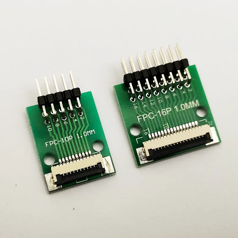 1PCS FPC/FFC flexible cable 1.0mm pitch adapter board to straight/Curved Pin 2.54mm 4p/6P/8P/10P/12P/20P/24P/26P/30P