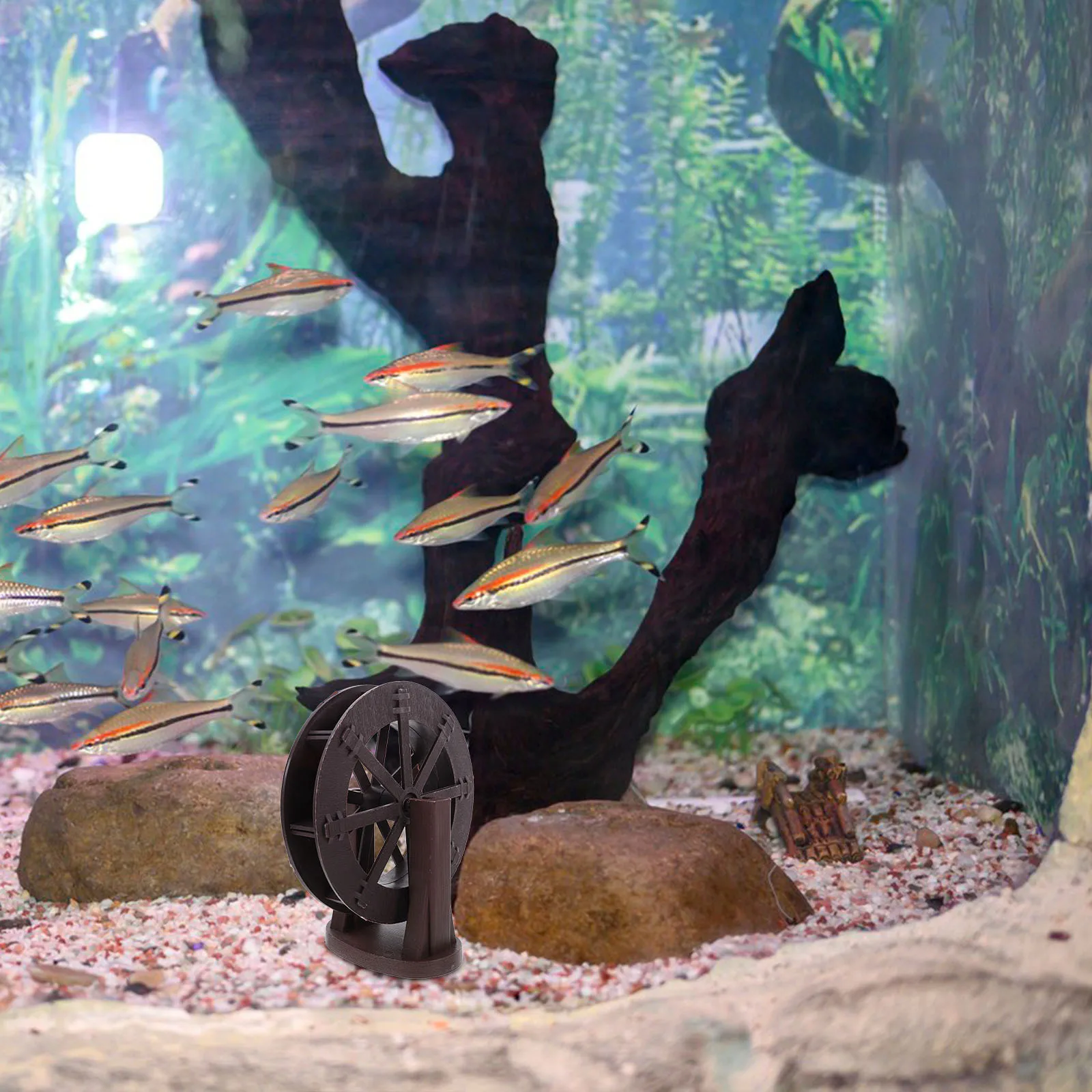 

DIY Waterfall Fountain Accessory Water Wheel Bracket Included Terracotta Basin Flowerpot Ceramic Pot Decor Zen Garden Relaxation