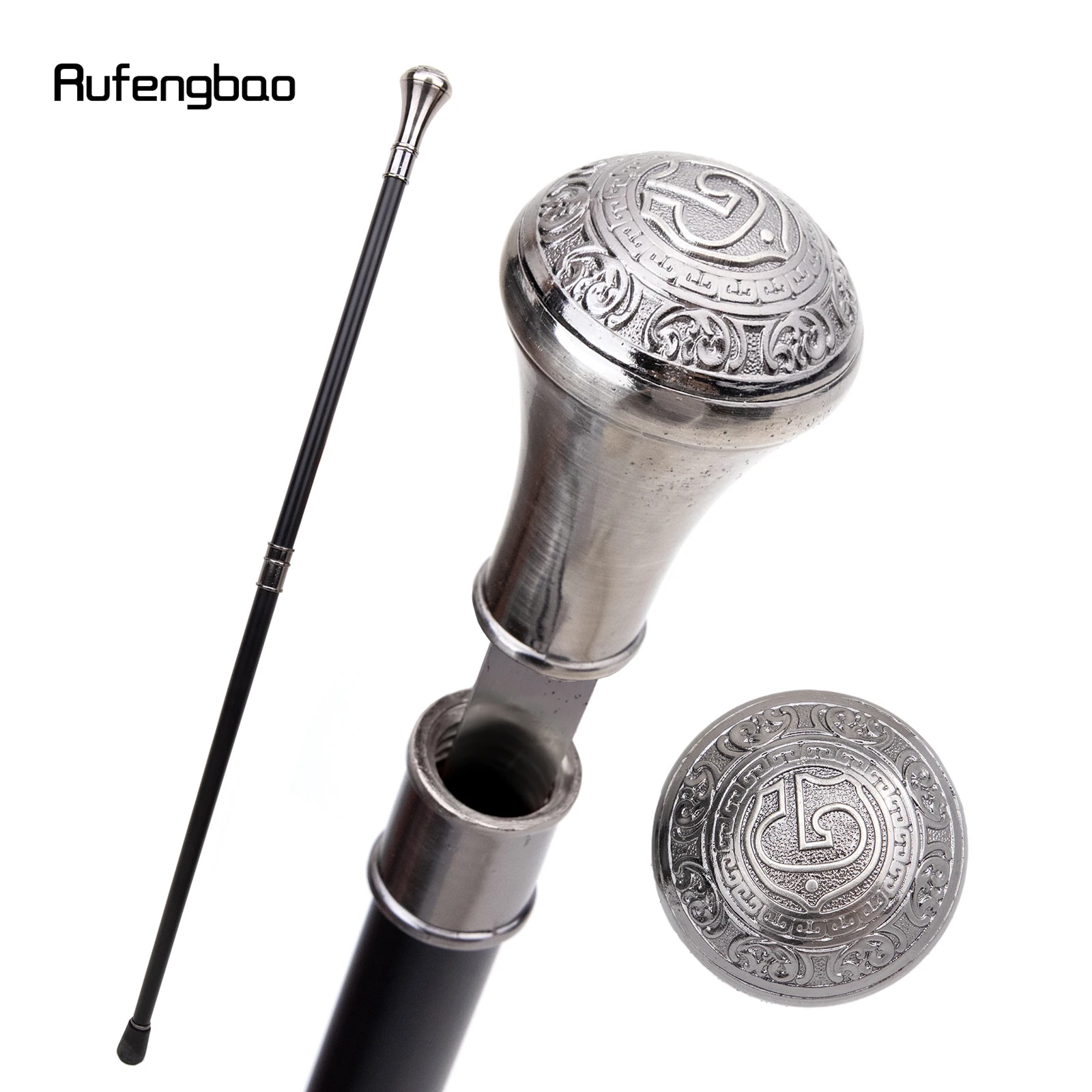 

Freemasonry Freemasons G Totem Relief Walking Stick with Hidden Plate Self Defense Fashion Cane Plate Cosplay Crosier 93cm