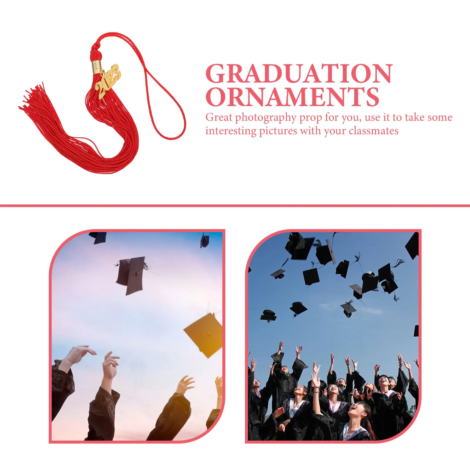 

10 Pcs Graduation Cap Tassel Decoration Valedictorian Tassels Maroon Topper Dress Tasssels Decorations for Red Accessory