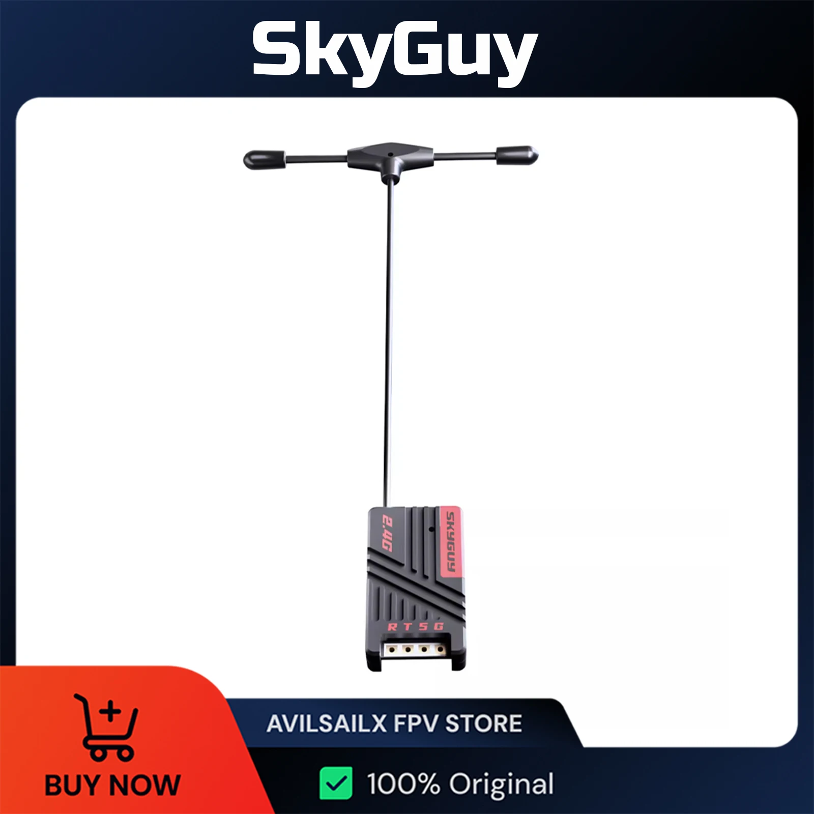 

Приемник SkyGuy Max RX ExpressLRS ELRS 2.4ГГц 1000мВт FPV 5В T-типа IPEX1 с дальностью действия 71 км для радиоуправляемых самолетов, FPV дронов, DIY проектов, подарок для детей