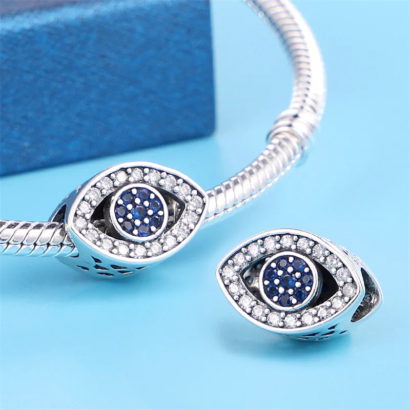 925 Sterling Silver Beads Fit para Pandora Pulseira, DIY Bangle, Fazer Jóias, Dreamcatcher Azul, Coruja, Planeta, Céu Estrelado, 100%