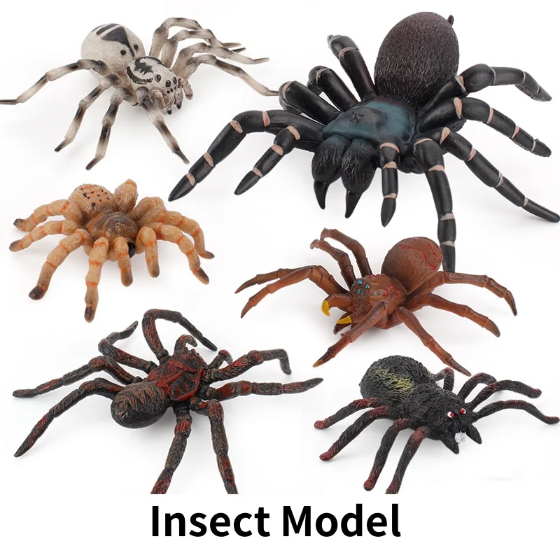 Realistic Spider Snake Toys Fake Spider Snake Model Simulation Animal Black Spider Prank Props Trick Toys Children Surprise Gift