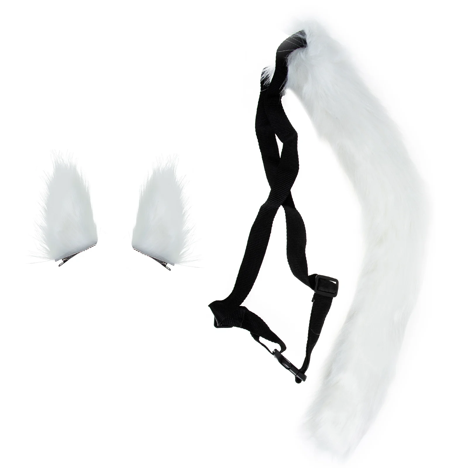 1 세트 고양이 귀 고양이 꼬리 세트 사랑스러운 내마모성 모피 코스프레 의상 파티 모임 장식 액세서리