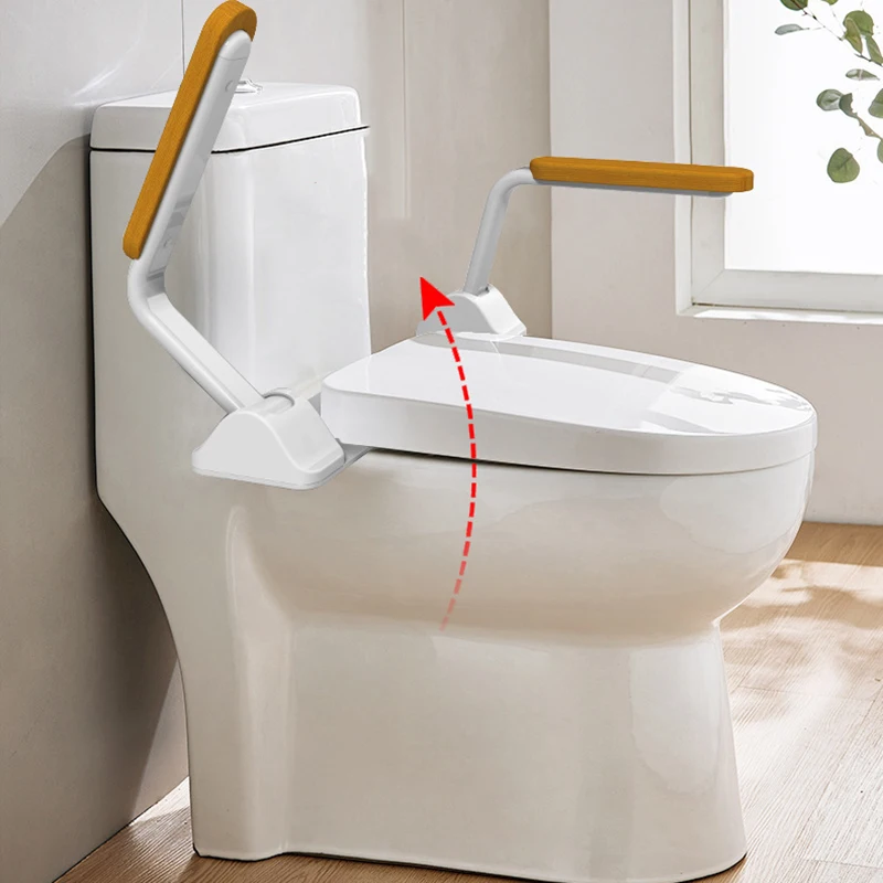 Home Care Easy Installation Heavy Duty Compact Support Armrest Seniors Handicap Support Rails Toilet Disabled Handrails