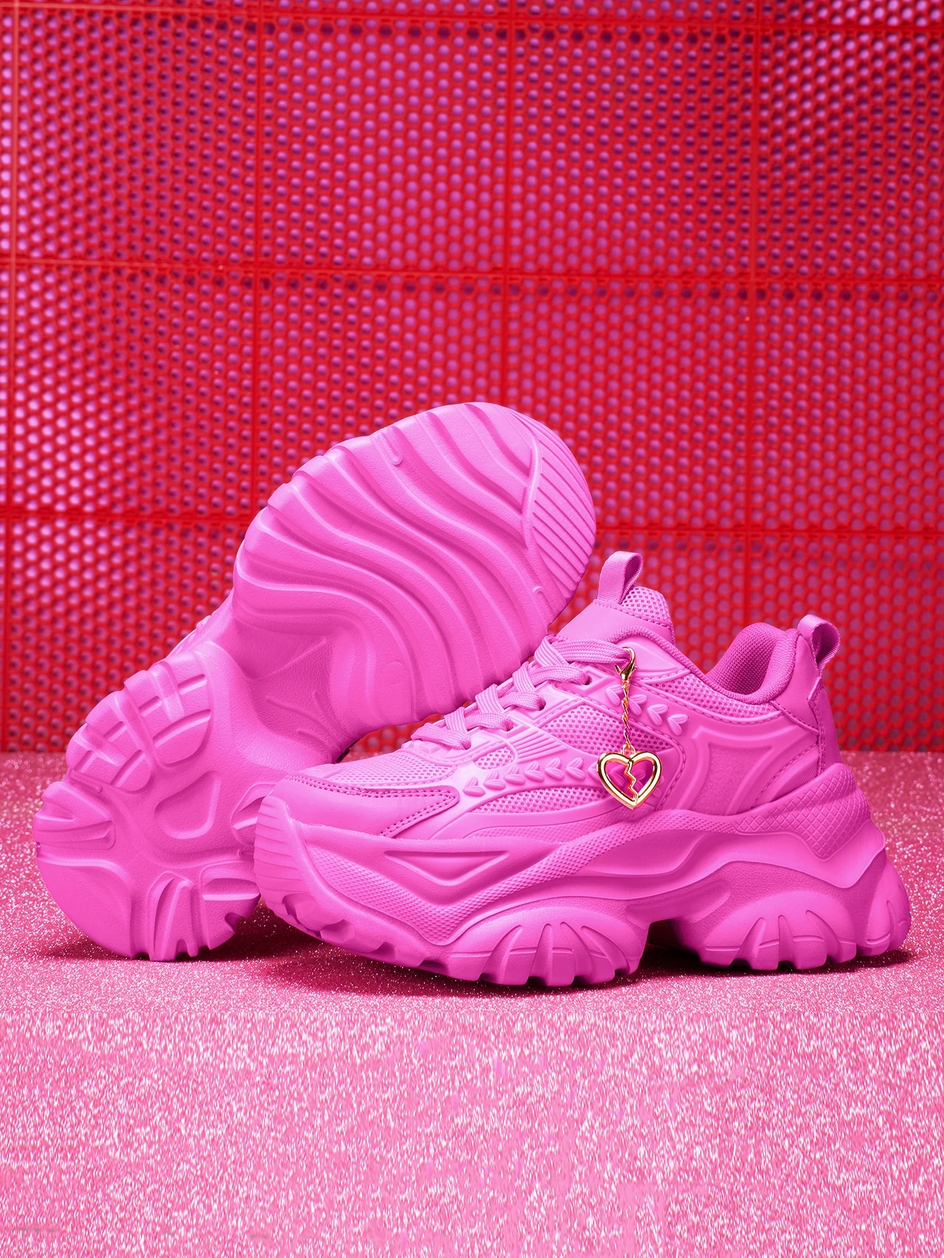 Damen-Sneaker mit 7 cm Erhöhung der Höhe, Outdoor-Mode, Freizeitschuhe mit 3D-DIY-Abnehmbarer Metallgold-Herz-Dekorationskette, Damen-Sneaker mit EVA-Dicksohle, hoher Plattform, blauen hohen Absätzen, leichter weicher Sohle, stoßdämpfend, rutschfeste Laufschuhe, runde Zehenpartie, einfache Schnürung, Edelsteinblau, große Größen für Studenten, Teenager, Campus, Alltag, Dating, Fitness, Arbeit, Büroschuhe, trendige vielseitige Keilabsatz-Sneaker für Damen. – Detail 16