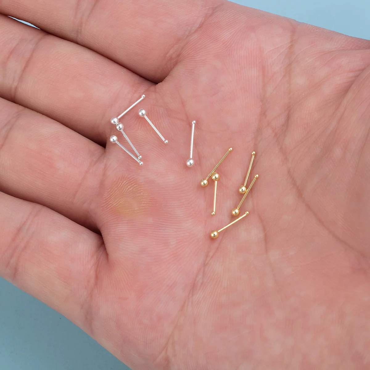10pcs Nose Stud Rings for Women & Men, Body Piercing Jewelry