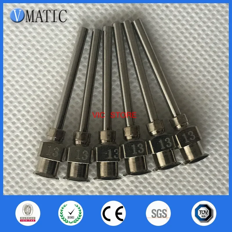 Free Shipping 12Pcs 1 Inch Tip Length 13G Metal Stainless Steel Syringe Tips