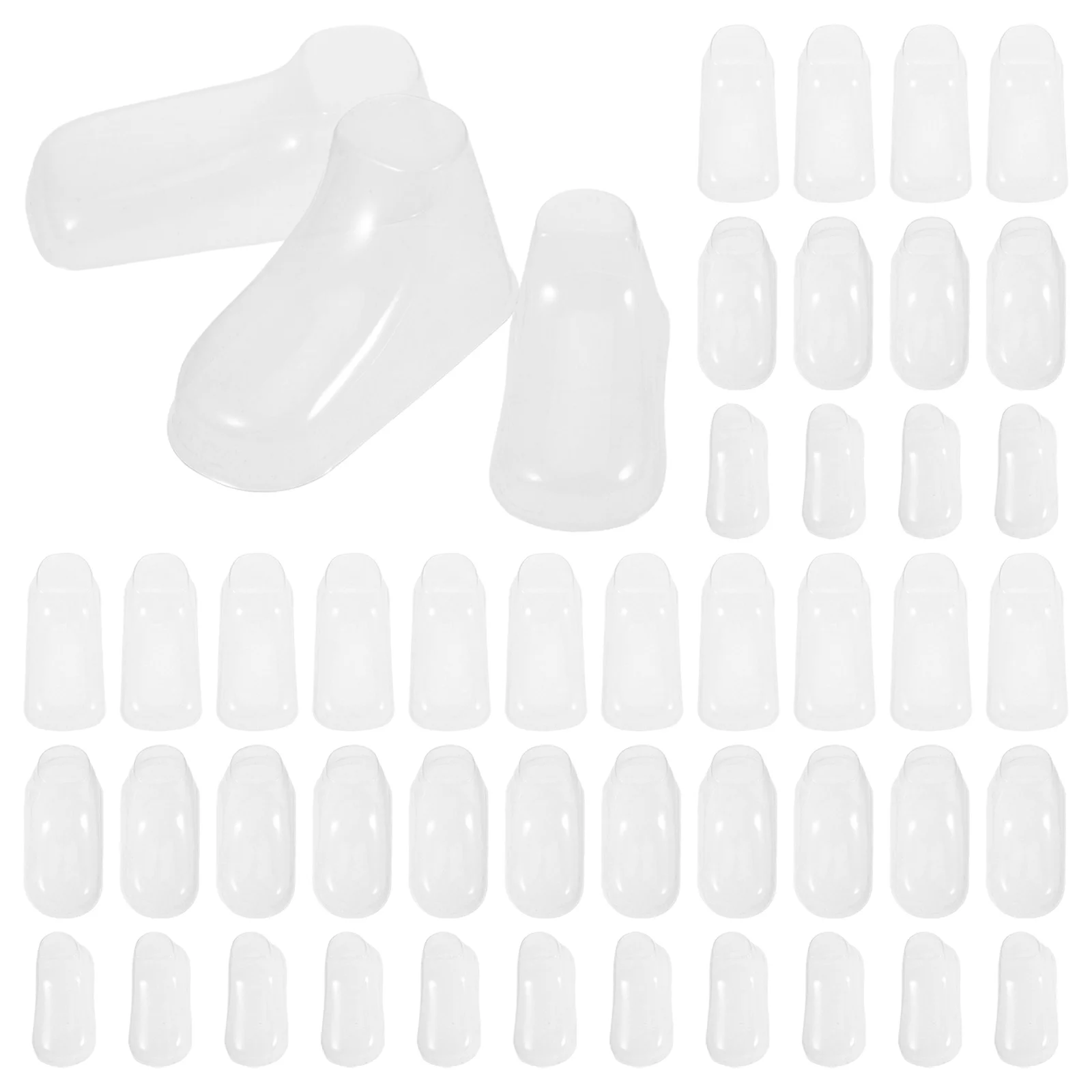 NOLITOY 90pcs Clear Plastic Shoe Display Stands Holders for Booties Socks Models Home Store Showcasing